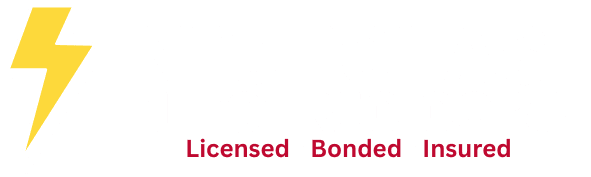 Logo of Nicholas Electric Corp. featuring a yellow lightning bolt and text stating "Licensed • Bonded • Insured.